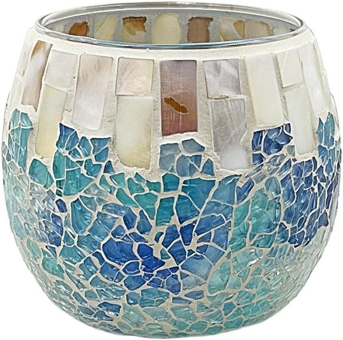 Gekleurde Glazen Kandelaar - Kaars Cup Kaarshouder - Romantische Sfeer Creëren - Tafeldecoratie - 1.00 Aantal - Rood