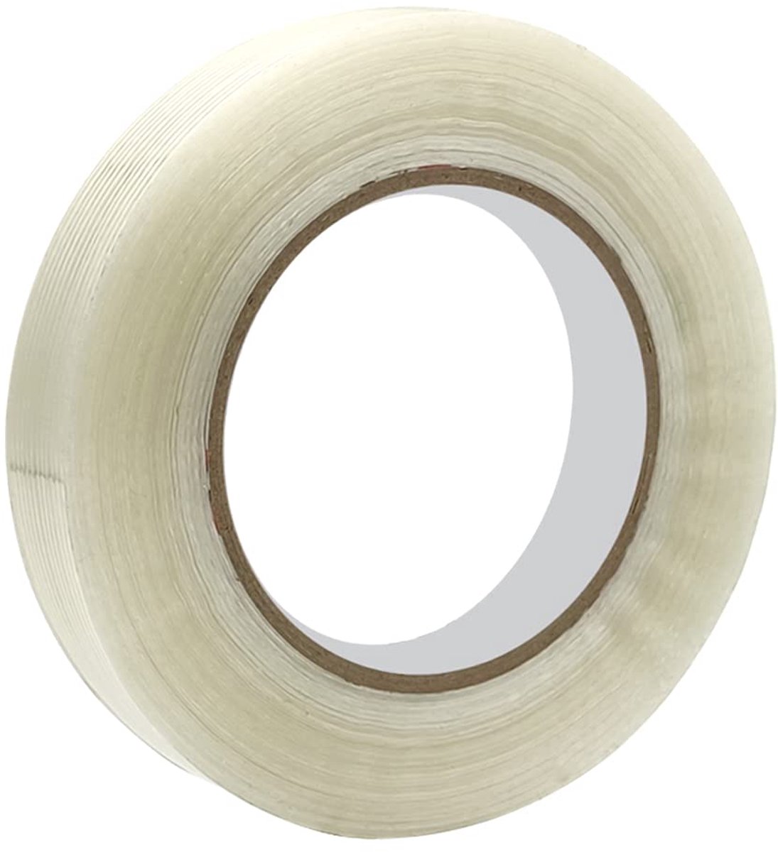 SnelShoppen - Filament Tape 20 mm x 50 m - Versterkt met Glasvezel - Duidelijk - Voor Verpakken, Bevestigen en Verstevigen - Waterdicht en Slijtvast