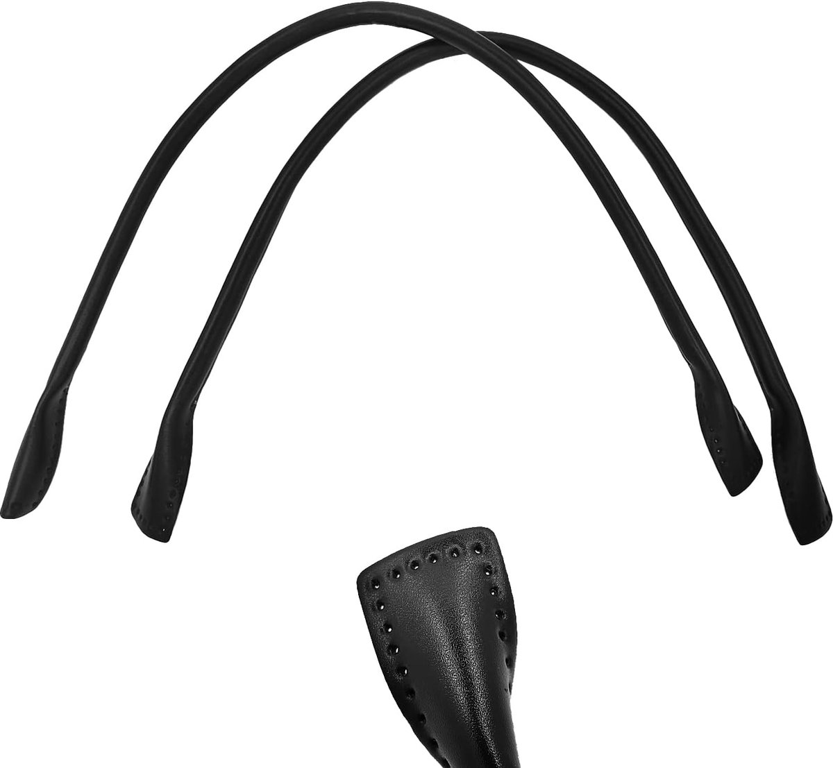 Leren Handvatten 60cm - PU Leer - Zwart - Vervangbare Accessoires voor Handtassen - ShopVlot
