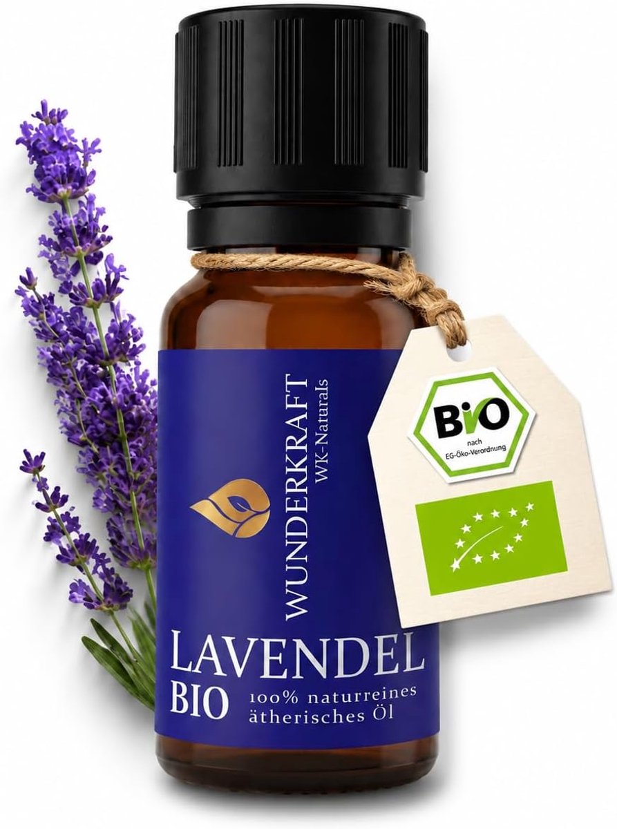 SnelShoppen - BIO Lavendelolie 10ml - 100% Natuurlijke Etherische Olie voor Aromatherapie, Diffuser, Huid, Haar en Gezicht - Ontspanning en Natuurlijk