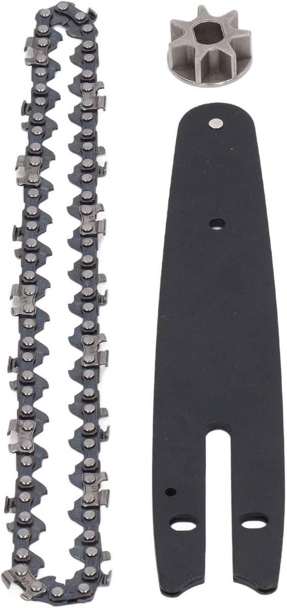 SnelShoppen - Chainsaw Chain Set - Elektrische Handzaag Set met Gidsplaat en Tandwiel - Stalen 230mm voor 186mm Mini Luchtafvoerventiel - Hoge Hardhei