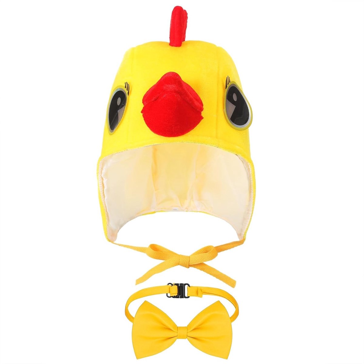 Verstelbare rode kostuumhoed met rode vlinderdas voor kinderen en volwassenen - Perfect voor Halloween, Kerst en feestdecoraties