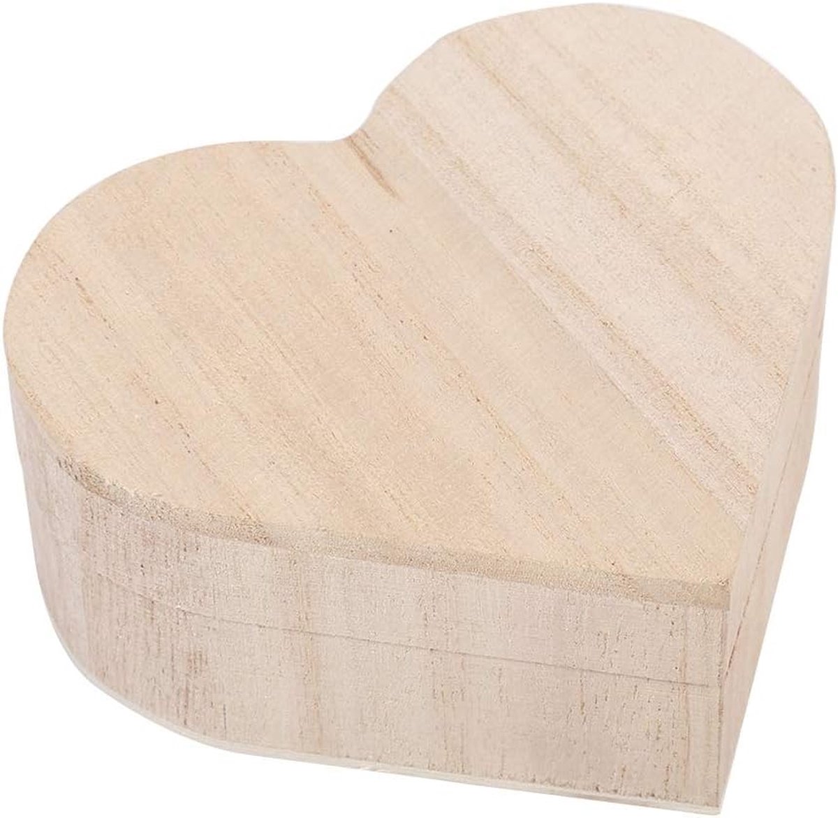 SnelShoppen - Houten Hartvormige Sieradenbox, Romantische Bewaarbox voor Sieraden, Kleine Cadeaus en Frivole Spulletjes, Duurzaam en Milieuvriendelijk