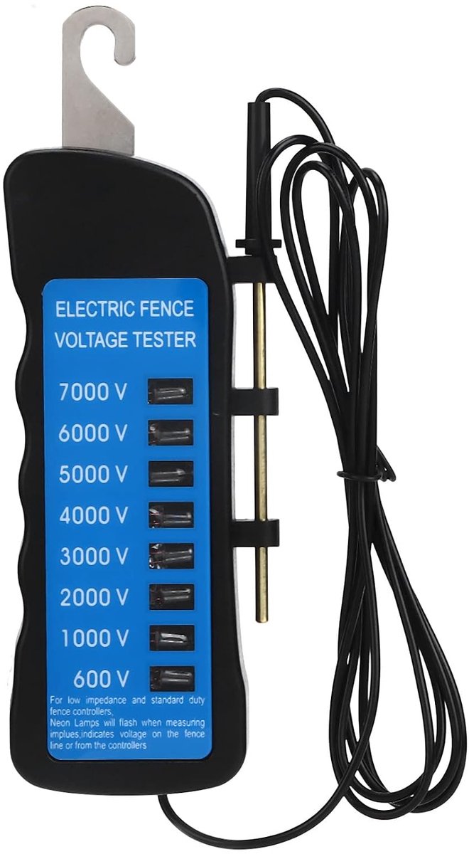SnelShoppen - Neon Spanning Tester voor Elektrische Hekken - Draagbare Foutzoeker 600-7000V voor Landbouwapparatuur, Dieren en Tuin - Neon Lichten Ind