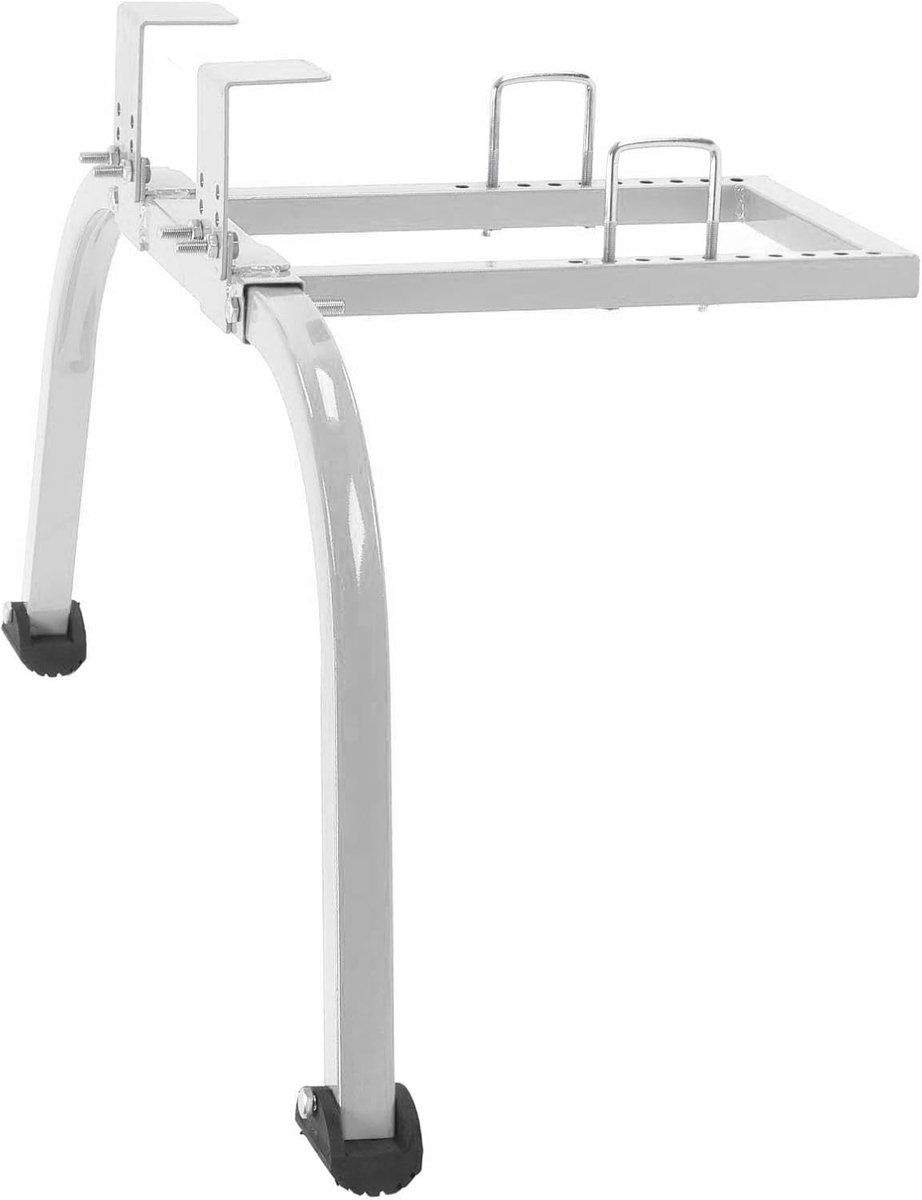 SnelShoppen - Stalen Ladder Stabilizer met Verstelbare Veilige Handgreep, Grijs-Zilver voor Schilderen, Goot Schoonmaken en Klimmen op Daken