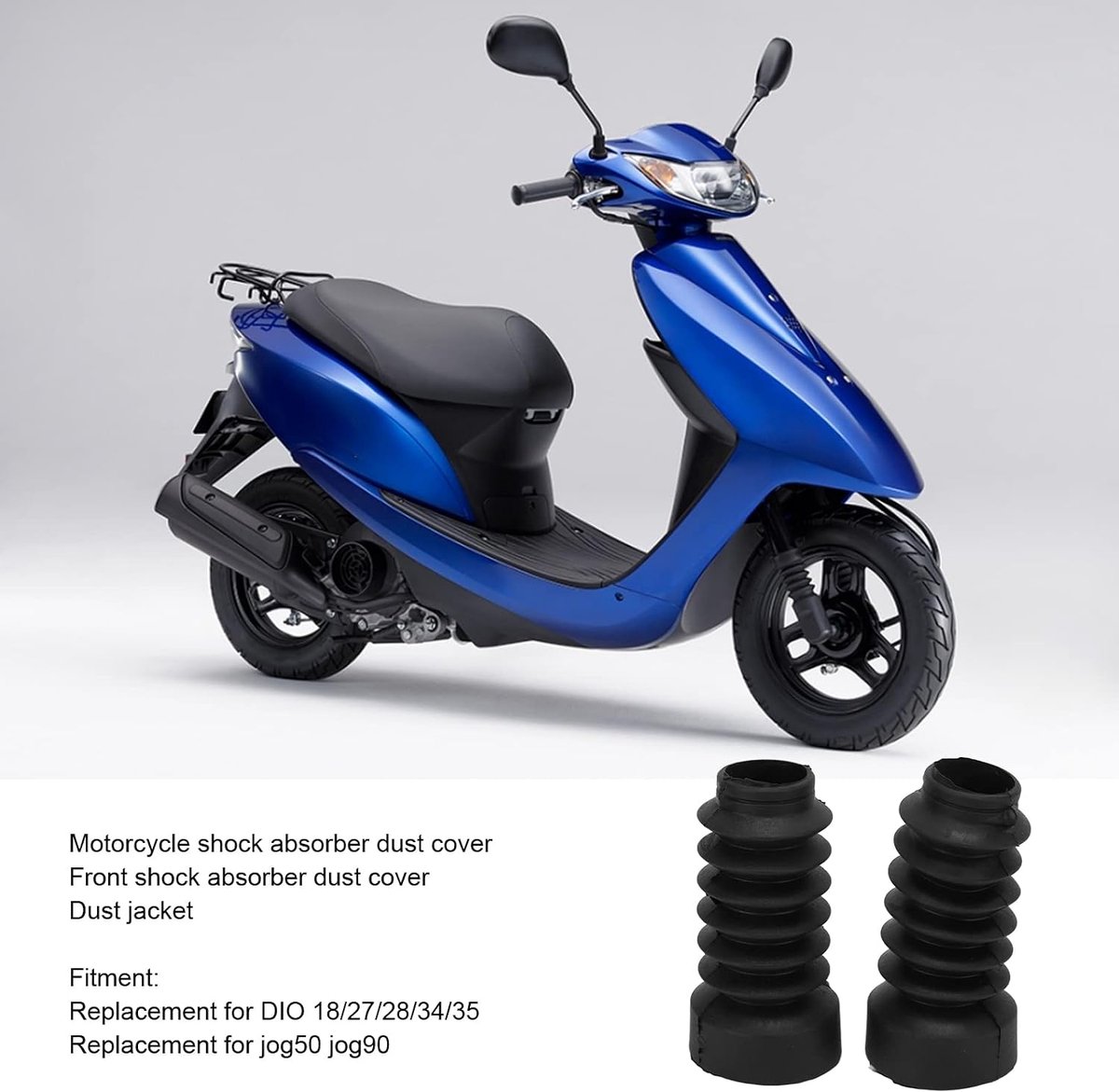 SnelShoppen - Voorvork Stofkap, Schokdemper Stofdicht Voor Motorfiets (Zwart) - Duurzaam Rubber, Eenvoudige Installatie, Betrouwbaar, Hoogwaardige Bes