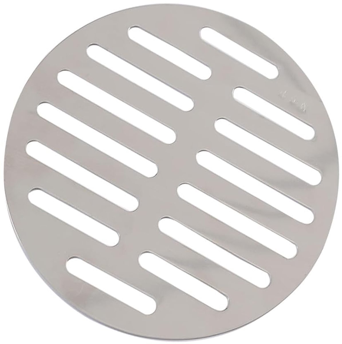 SnelShoppen - Roestvrijstalen Rond Vloerafvoerputdeksel 6 Inch, 1 Stuk, Douche Grill voor Badkamer en Keuken, Grijs, Hoogwaardige Kwaliteit