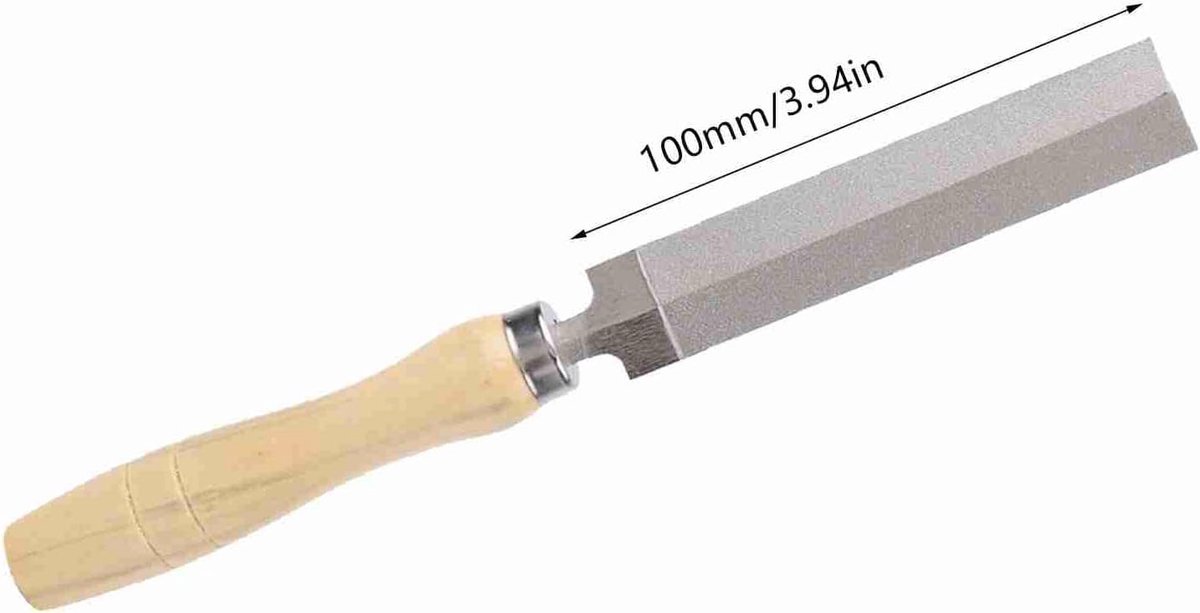 SnelShoppen - Dreieck Diamant Feile Säge - Diamantfeile voor Hartmetalen, Rhombische Feilen met Houten Handvat - Perfect voor Glas, Metaal, Schuren, T