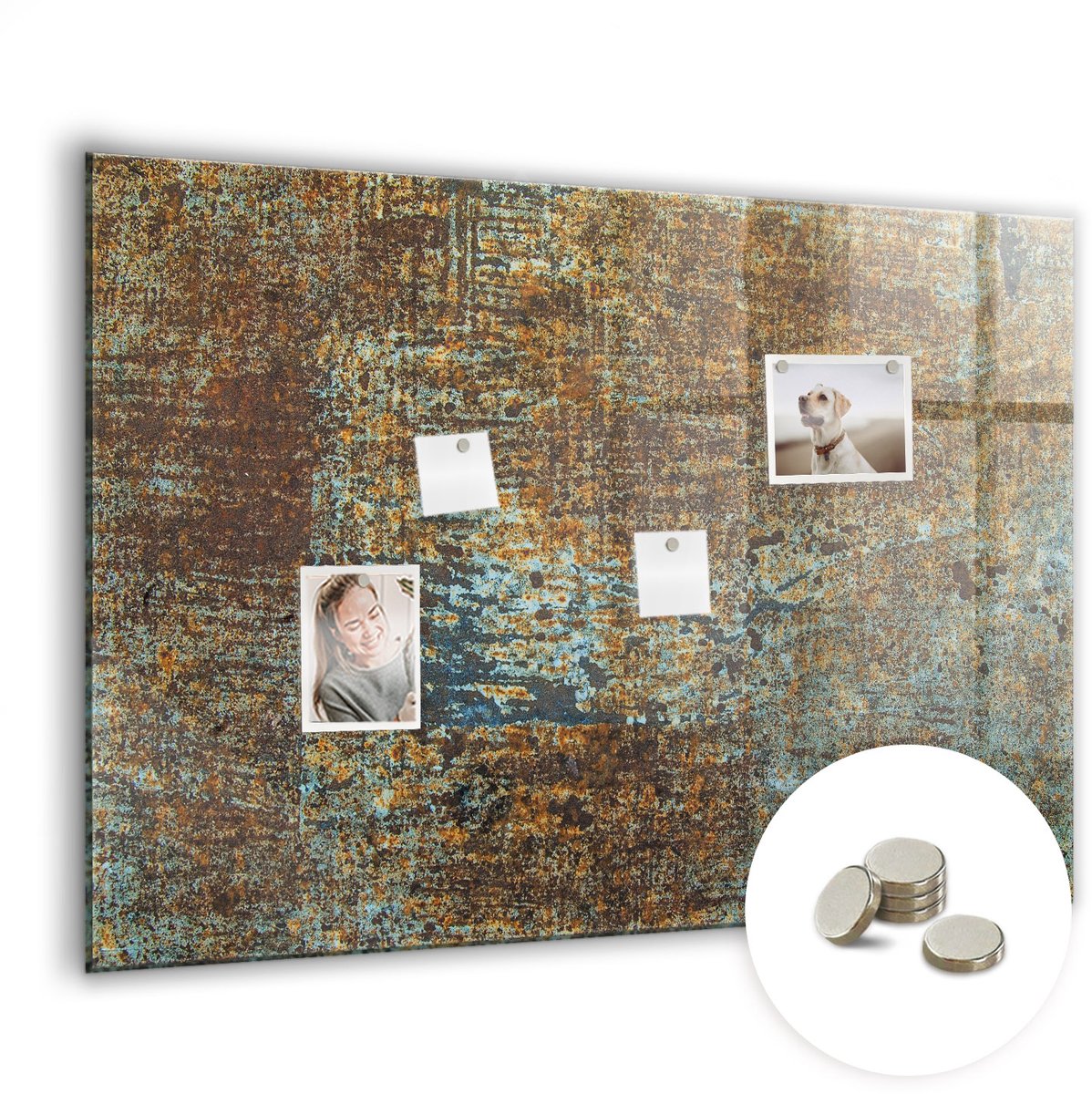 Coloray Glazen Magneetbord - Magnetisch Bord Bevroren muur - 100x70 cm - Bruin Magneetbord - Magnetic Board - Wanddecoratie