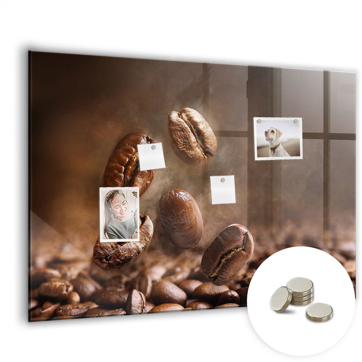Coloray Glazen Magneetbord - Magnetisch Bord Astronaut - 100x70 cm - Bruin Magneetbord - Magnetic Board - Kinderkamer Decoratie
