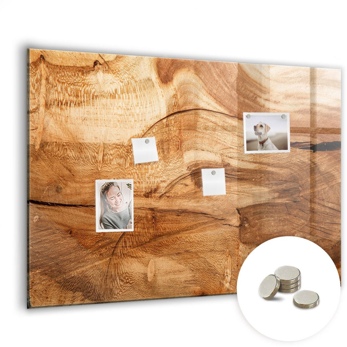Coloray Glazen Magneetbord - Magnetisch Bord Paprika's in water - 100x70 cm - Bruin Magneetbord - Magnetic Board - Keuken Decoratie