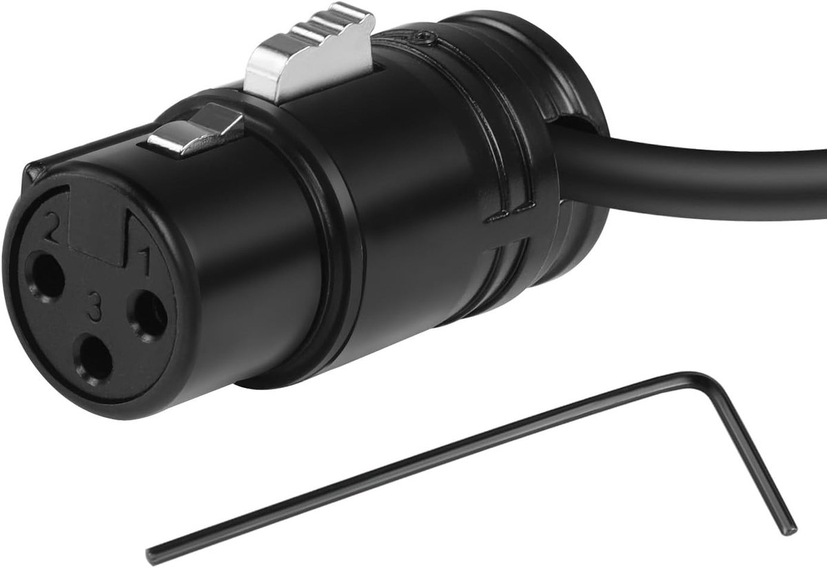 QIANRENON Compact XLR Microphone, Solder Connector, 3 Pin Bushing, Audio Adapter, Adjustable 90° Rectangular Plug, For - ShopVlot