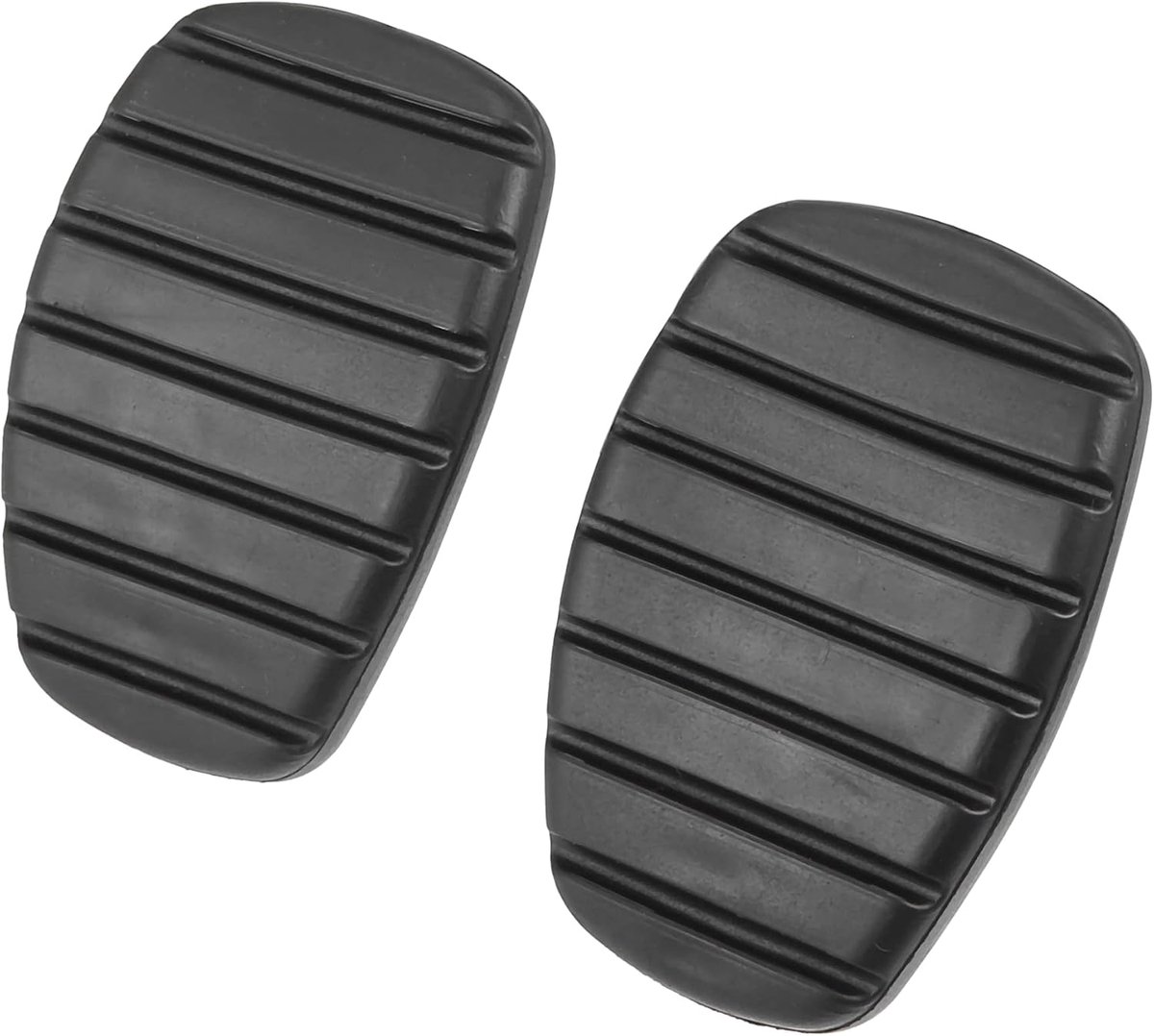 SnelShoppen - 2 Stuks Anti-Slip Rem- en Koppeling Pedal Cover voor Nissan - Hoogwaardige Rubber, Zwart, Geschikt voor Kubistar, NV400, Primastar