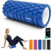 Hulser Foam Roller 33 cm – Massage roller – Fitness en Yoga foamroller – Blauw – Met digitale startgids - Voor triggerpoint massage - Grid Trigger