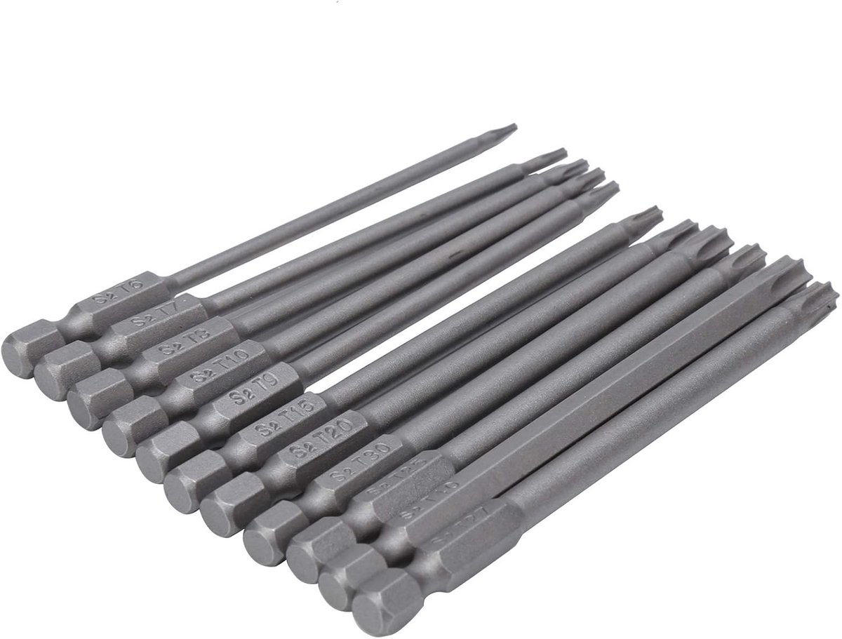 SnelShoppen - 11-delige Magnetische Hollow Pentalobe Schroevendraaier Bits Set 3 Inch/75mm voor Elektrische Schroevendraaier en Boormachine