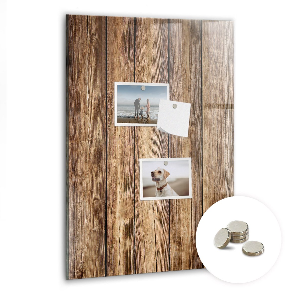 Coloray Glazen Magneetbord - Magnetisch Bord Roest - 40x60 cm - Bruin Magneetbord - Magnetic Board - Wanddecoratie