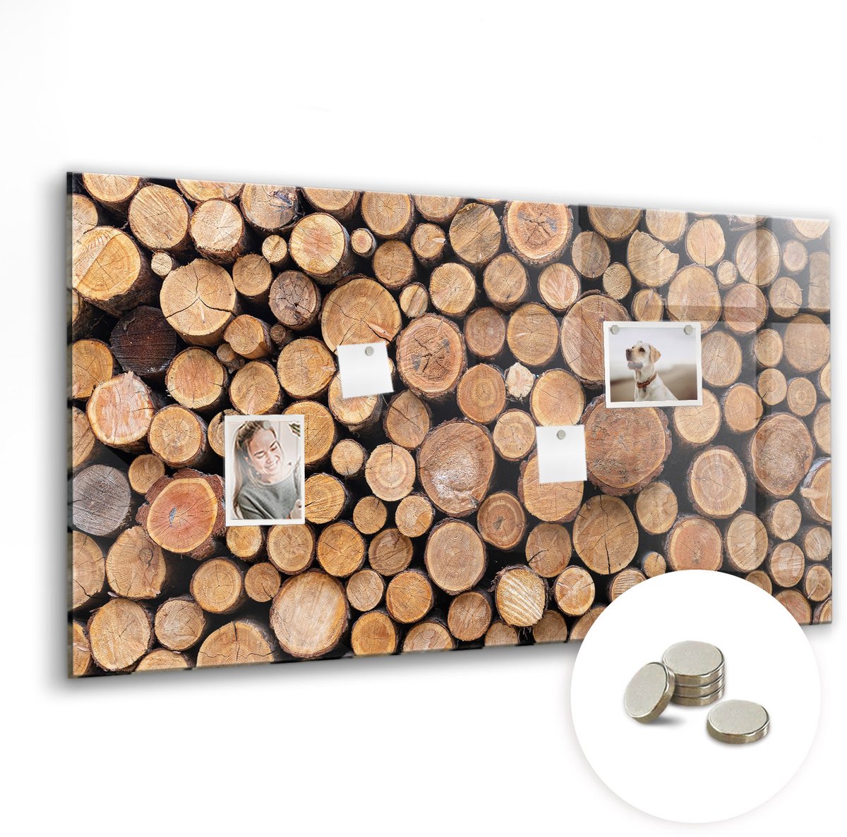 Coloray Glazen Magneetbord - Magnetisch Bord Zonsondergang op het strand - 120x60 cm - Bruin Magneetbord - Magnetic Board - Woonkamer Decoratie