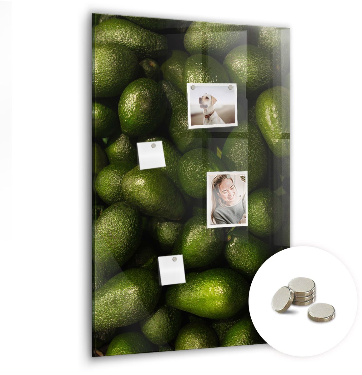 Coloray Glazen Magneetbord - Magnetisch Bord Koffiebonen - 60x90 cm - Groente Magneetbord - Magnetic Board - Keuken Decoratie