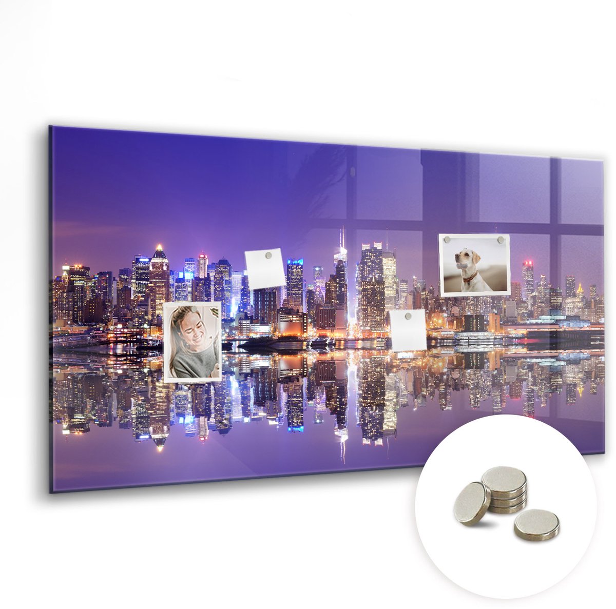 Coloray Glazen Magneetbord - Magnetisch Bord Strand, zee, zand - 120x60 cm - Veelkleurig Magneetbord - Magnetic Board - Woonkamer Decoratie