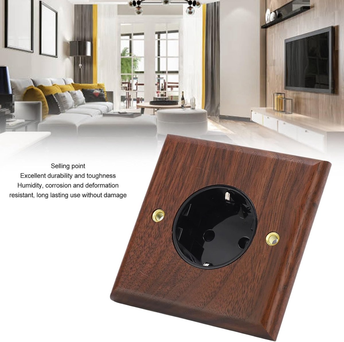 Wandcontactdoos 16A 250V - Retro design - EU standaard - Duurzaam en weerbestendig - ShopVlot