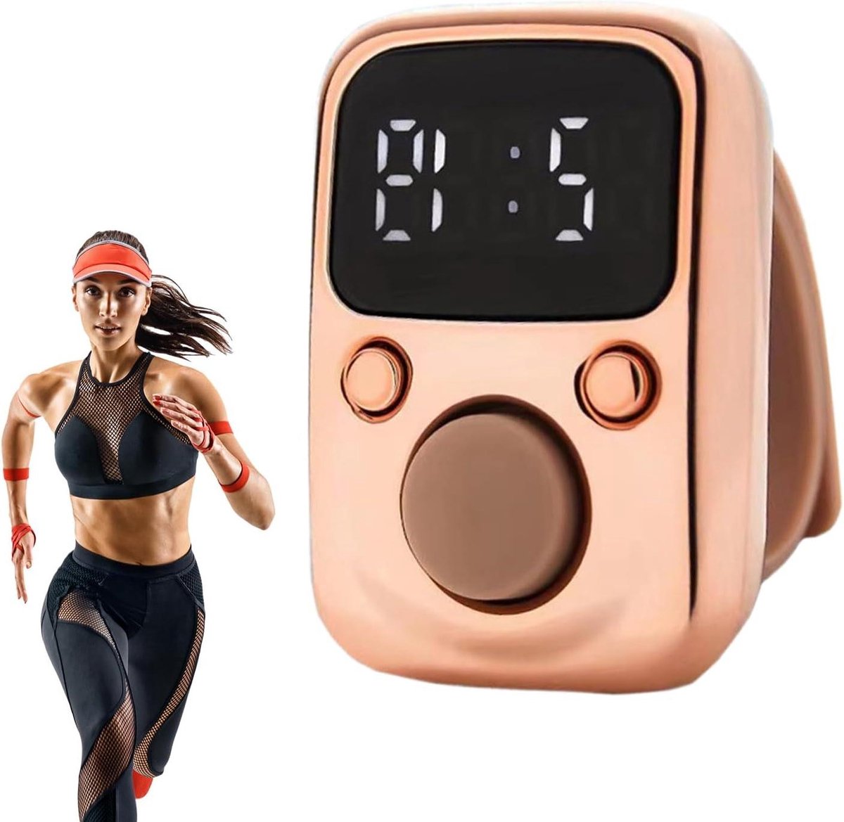 Vingerteller - Digitale Clicker - Sportevenementen Tellen - Waterdicht Ontwerp - 3.3 x 2.5 cm - Goud