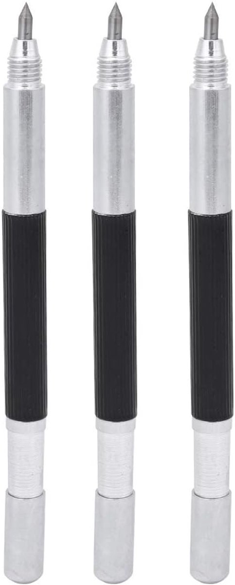 Dubbele Kop Tungsten Carbide Kraspen Graveren Set, 3 Stuks, Metalen Etsen Gereedschap voor Glas, Metaal, Hout - ShopVlot