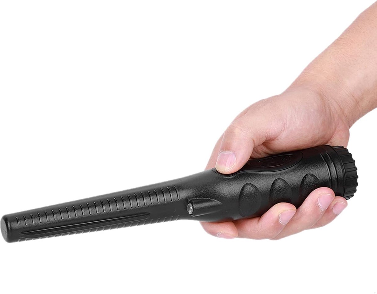 SnelShoppen - Metal Detector Pinpointer met 3 Detectiemodi, IP68 Waterdicht, Hoogwaardige ABS Kunststof, Zwart, Perfect voor Camping, Tuin en Onderzoe