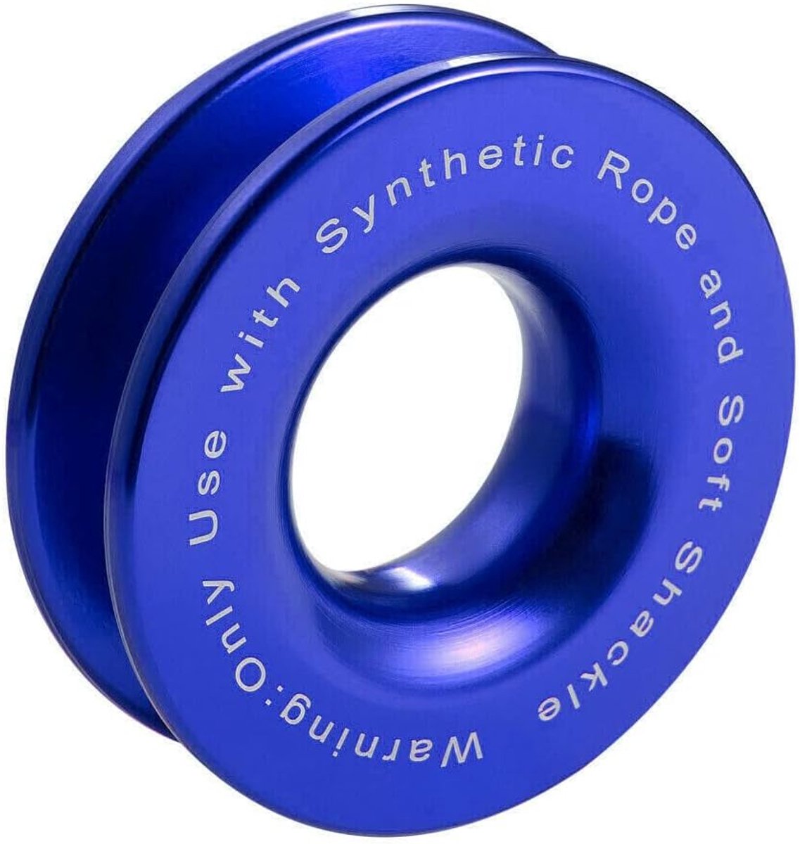SnelShoppen - Car Winch Rope Hauls Snatch Recovery Ring, 4000LB Treksterkte, Aluminium, Rood/Zwart/Blauw, Voor Herstel en Trektochten