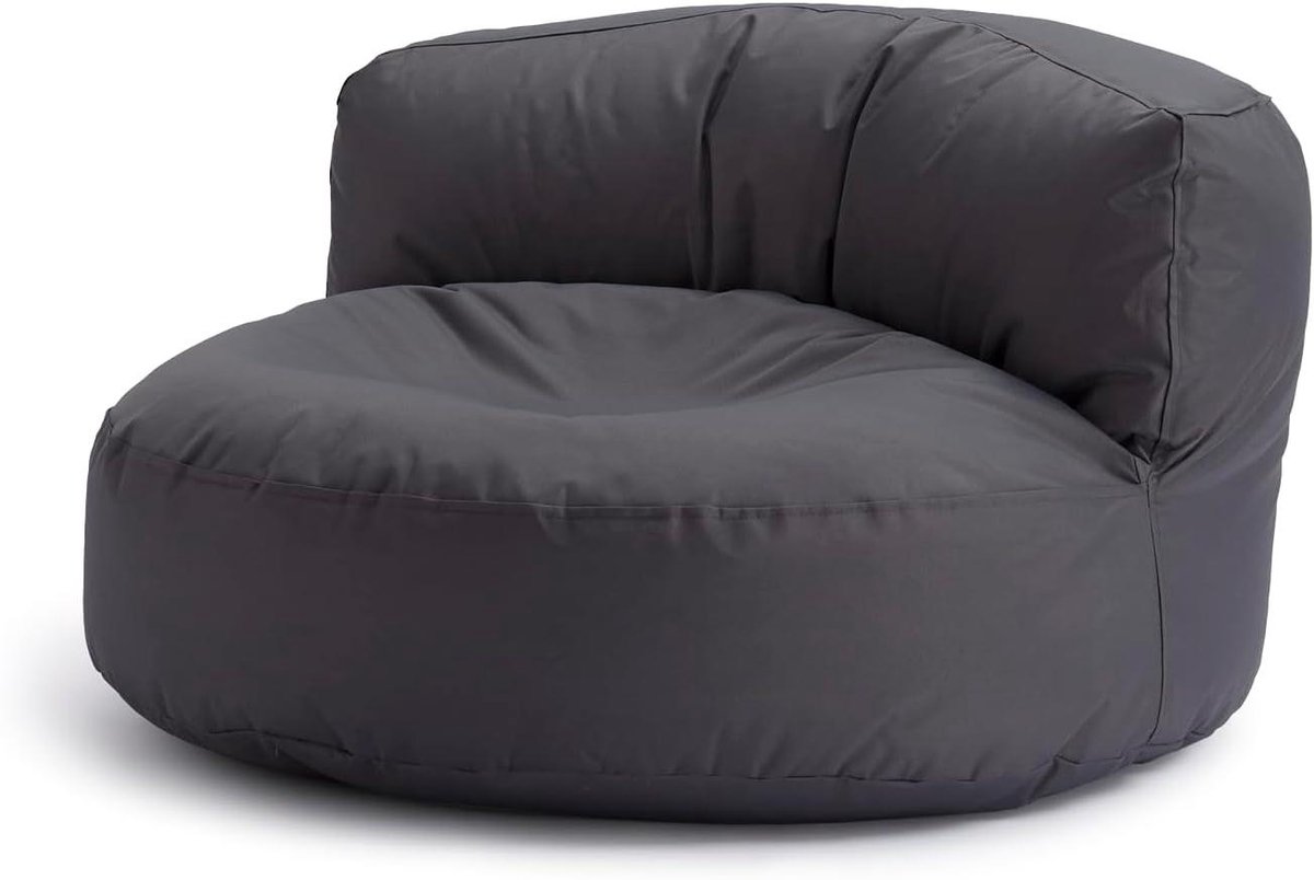 Zitzak Lounge Bankovertrek - Beanbag Zetelhoes - Buiten Ontspannen - Waterafstotende Hoes - 90 x 50 cm - Antraciet