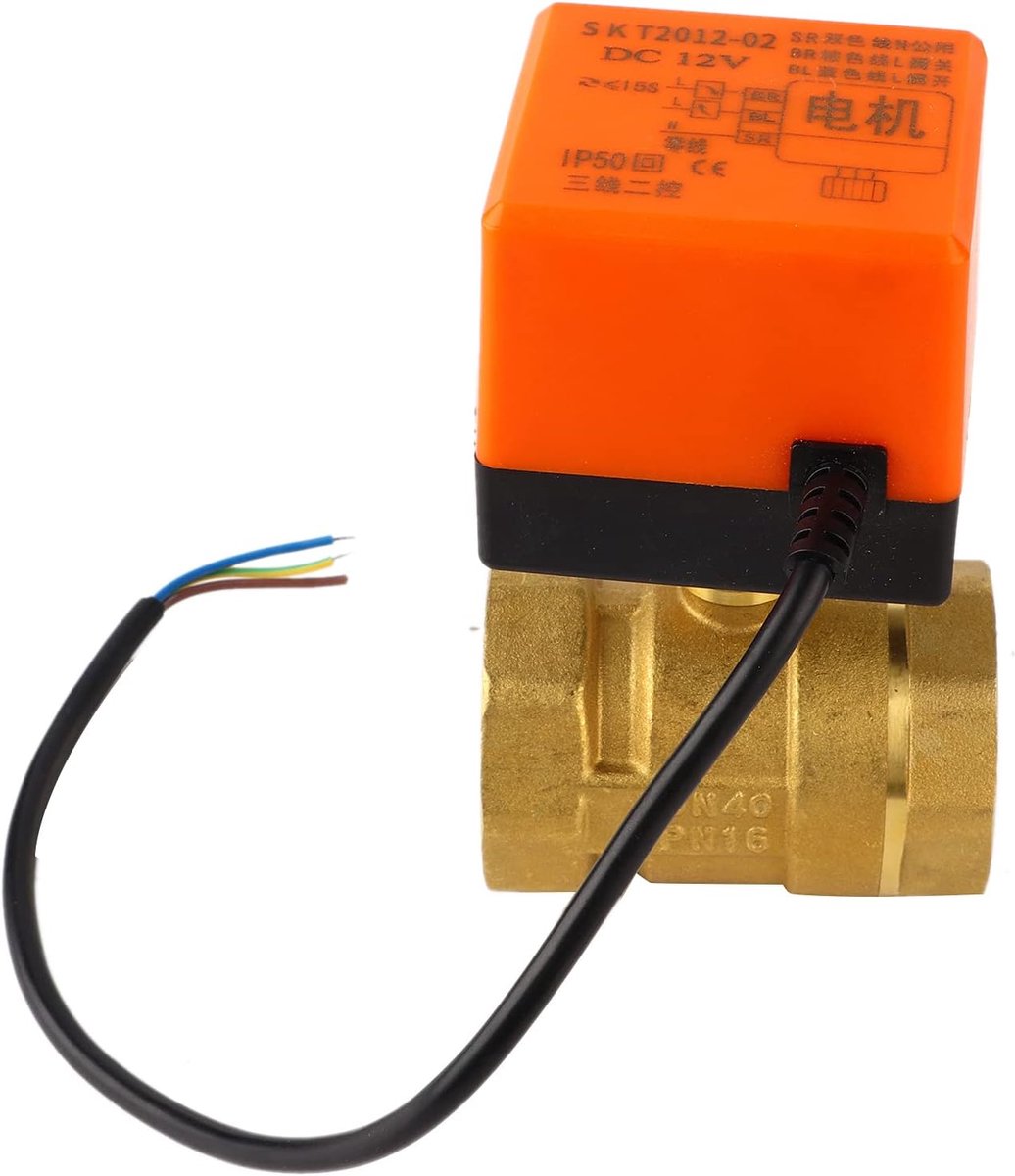 SnelShoppen - G1-1/2" DN40 Motorische Kogelklep, 2-Weg Messing Kogelklep voor Airconditioning Actuator, Duurzaam & Geluidsarm