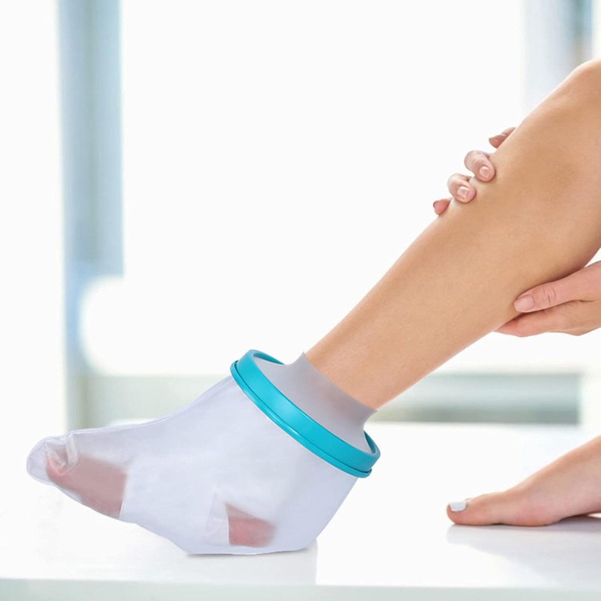 SnelShoppen - Waterdichte Voetbescherming Plakband voor Douche, Siliconen en PVC Materiaal, Herbruikbare Beschermhoezen voor Volwassenen, Ideaal voor