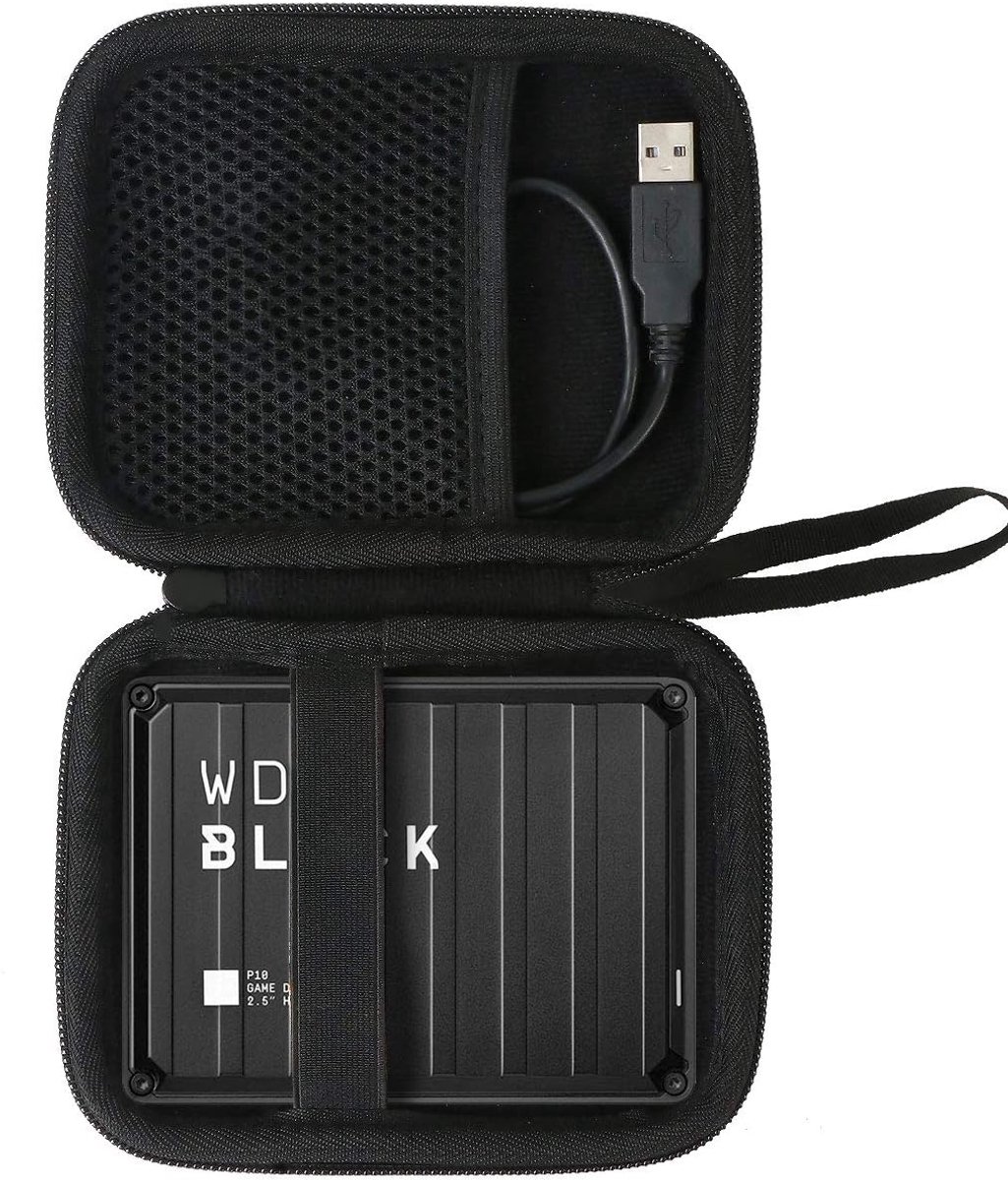 SnelShoppen - Hard Protective Case voor Externe Harde Schijf, Schokbestendig, Waterafstotend, Zwart, EVA Materiaal, Compact, Ideaal voor Gaming en Rei