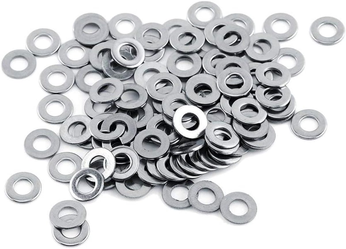SnelShoppen - 100 Stuks 304 RVS Metrische Platte Ringen Schroef Reparatie Kit M4*9*0.8 - Voor Thuis, Auto en Werkplaats Gebruik