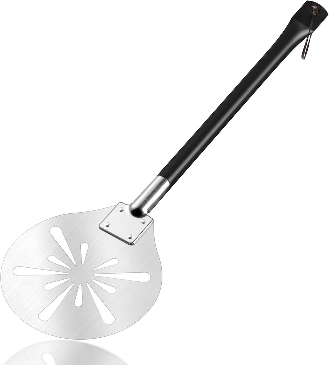 Ronde Pizza Schop van 20 cm met Verwijderbare Handgreep, Roestvrijstalen Pizza Peel voor Oven en Grill, Ideaal voor Brood Bakken en Makkelijk Opbergen