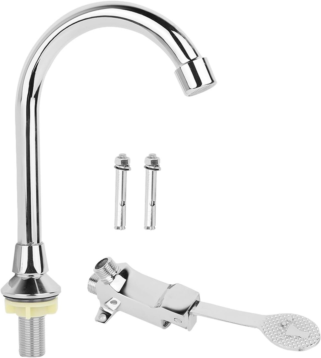 SnelShoppen - Non-Contact Voetbediening Waterkraan - G1/2 Inch Pedalenkraan voor Laboratorium, Scholen, Fabrieken, Ziekenhuizen - Koper, Antibacteriee
