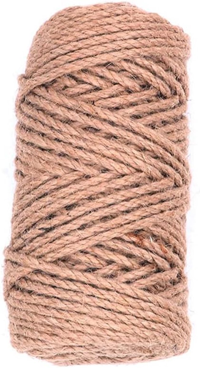Jute touw 4mm dik - 50 meter lang - natuurlijk jute - ideaal voor tuin en decoratie - ShopVlot