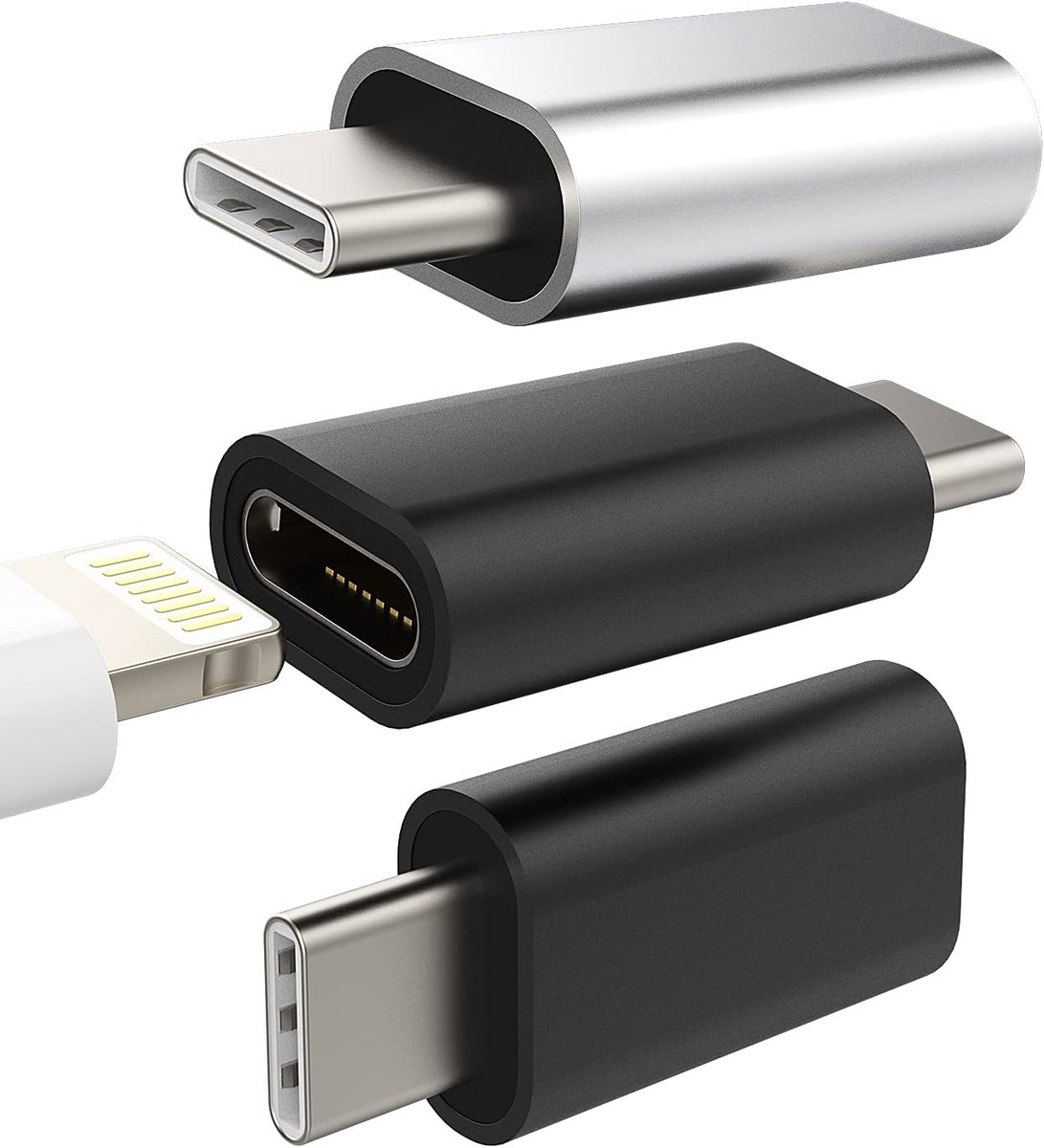 SnelShoppen - 2 Pack USB-C naar 3.5mm Koptelefoon Adapter, Type C Android AUX Audio Dongle voor Samsung Galaxy S24 S23 S22 S21 S20 Note, iPhone 15 16