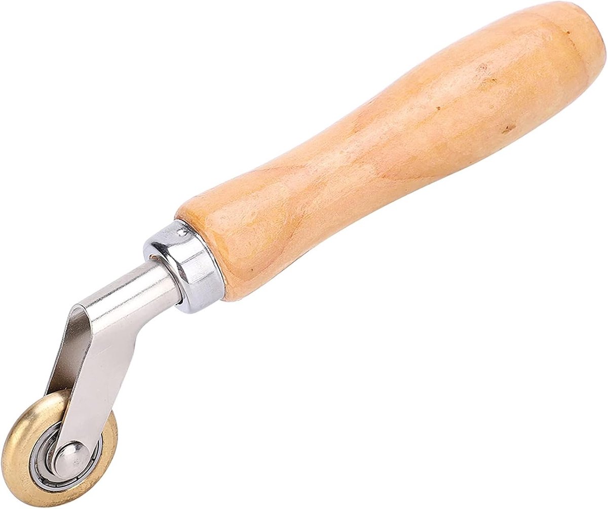 Handlasroller 5 inch - Messing drukroller - Ergonomische houten handgreep - Verhoogt laskwaliteit - ShopVlot