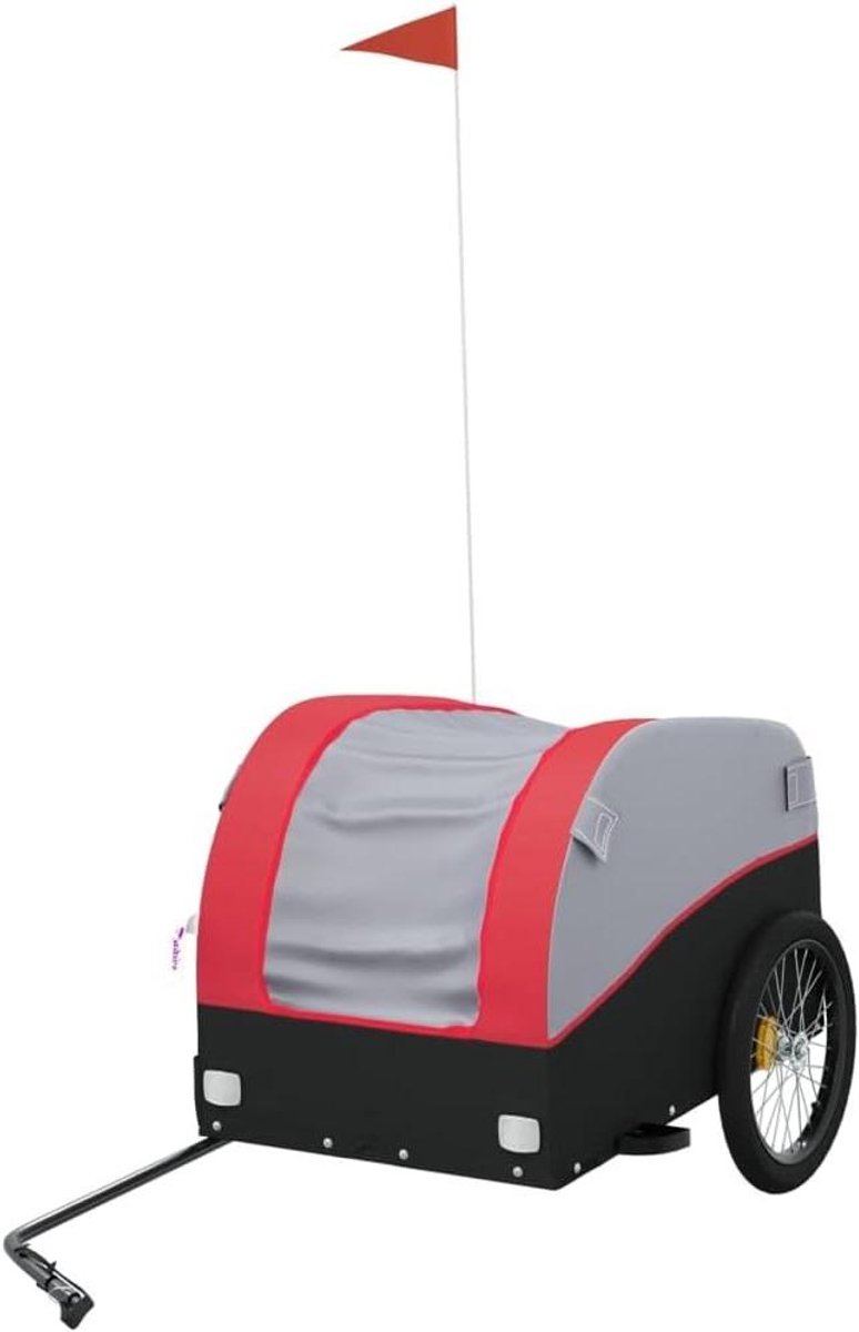 Fietskar - Transportkar Fiets - Goederen Vervoeren - Stevig IJzeren Frame - 45 kg - Zwart Rood