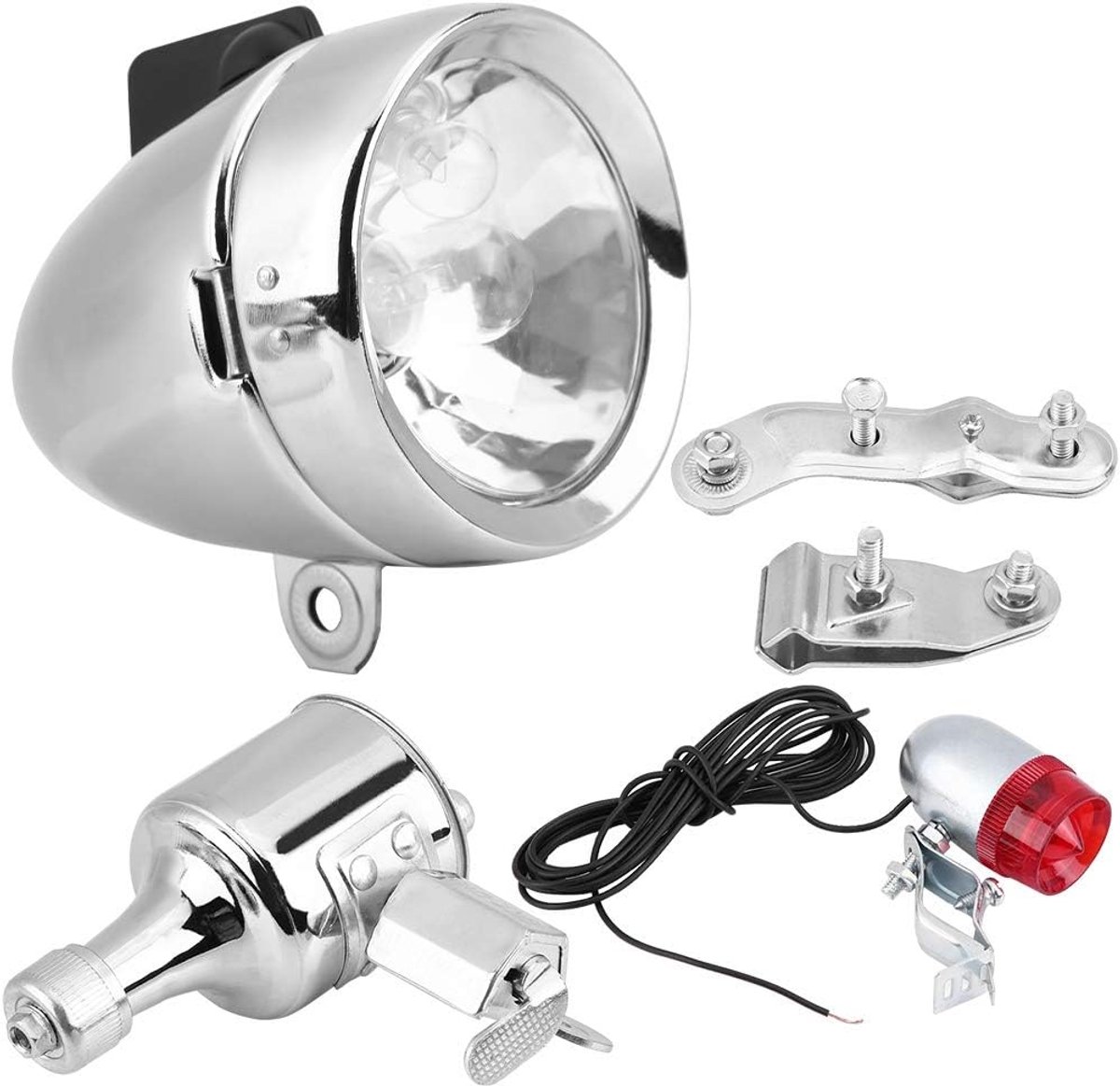 SnelShoppen - Achterlicht Set 12V 6W - Achterlicht en Koplamp voor Motorfiets en Fiets - Inclusief Remlicht - Veiligheidsverlichting voor Buiten Gebru