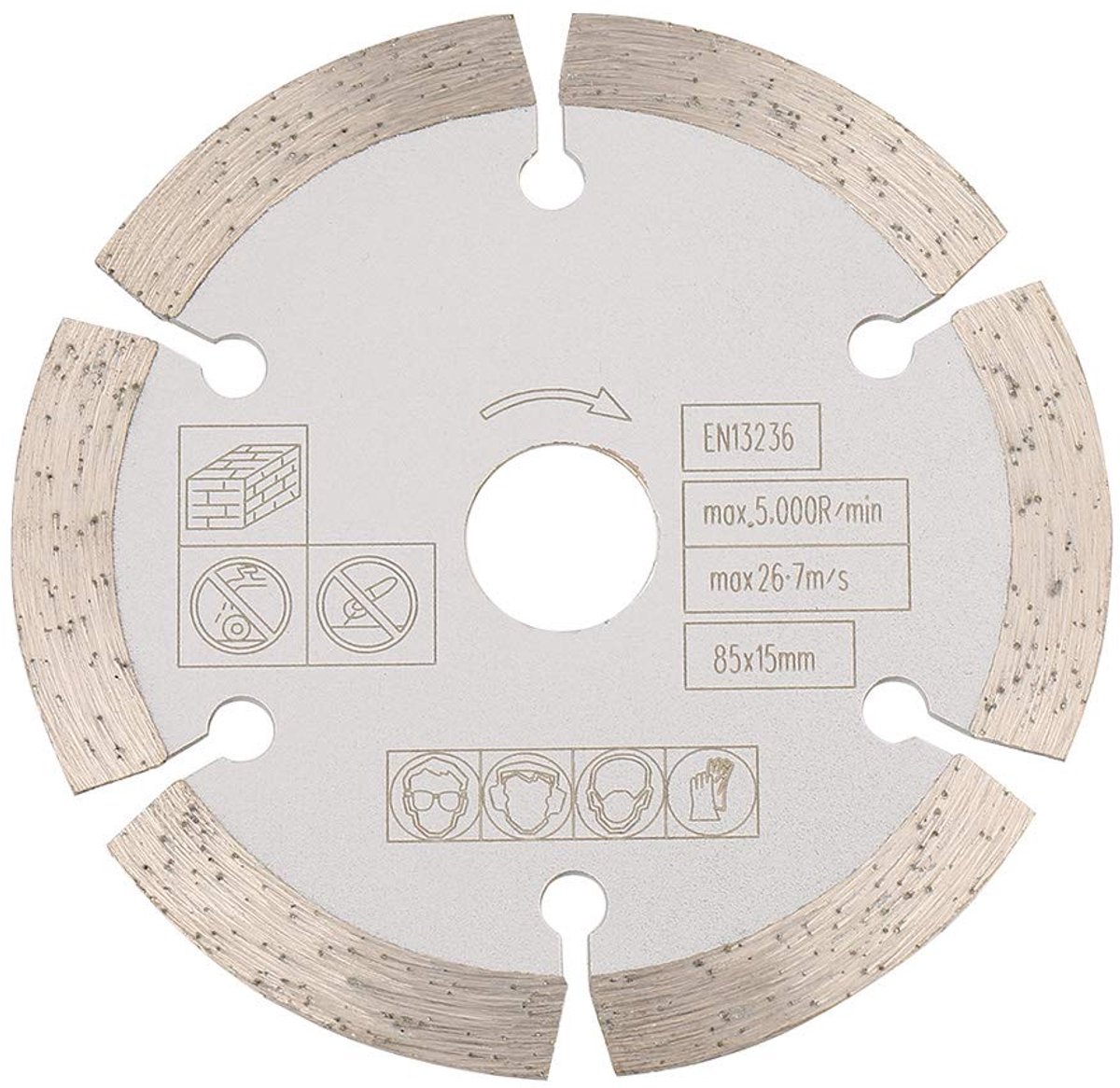 SnelShoppen - Diamant Zaagblad 85mm x 15mm Cirkelzaagblad Houtbewerking Snijschijf voor Rotatietools, Hoge Kwaliteit, Duurzaam, Snelle en Nette Sneden