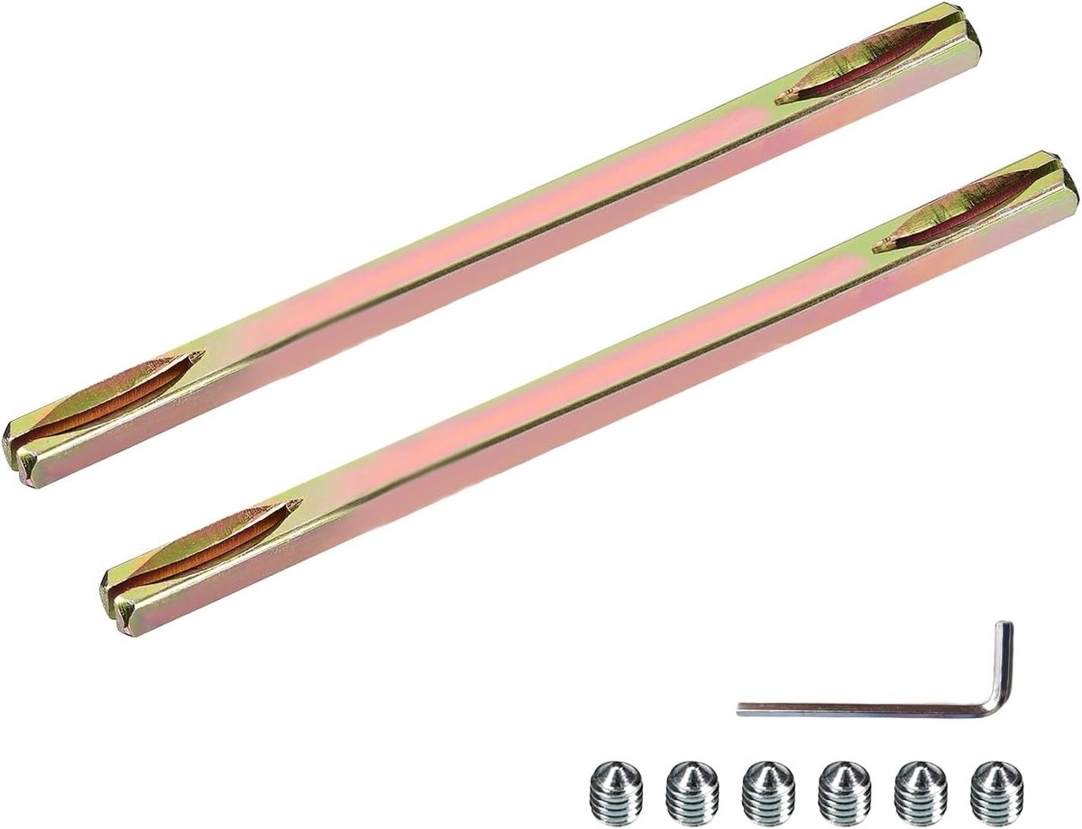 SnelShoppen - 2 Stuks 8 mm Vierkante Deurhendel Pen, IJzeren Spindle Rod met Schroef en Handvat, Duurzaam en Slijtvast, Voor Meeste Deurhendels, 150 m