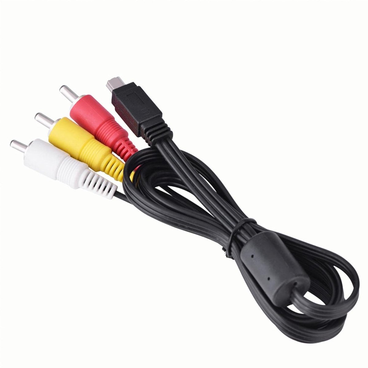 SnelShoppen - Mini USB naar AV Kabel voor Camera naar TV, 3 Pin Kabel voor Digitale Camera IXUS 990 IS, 980 IS, 970 IS, 870 IS, Stereo Audio en Video,