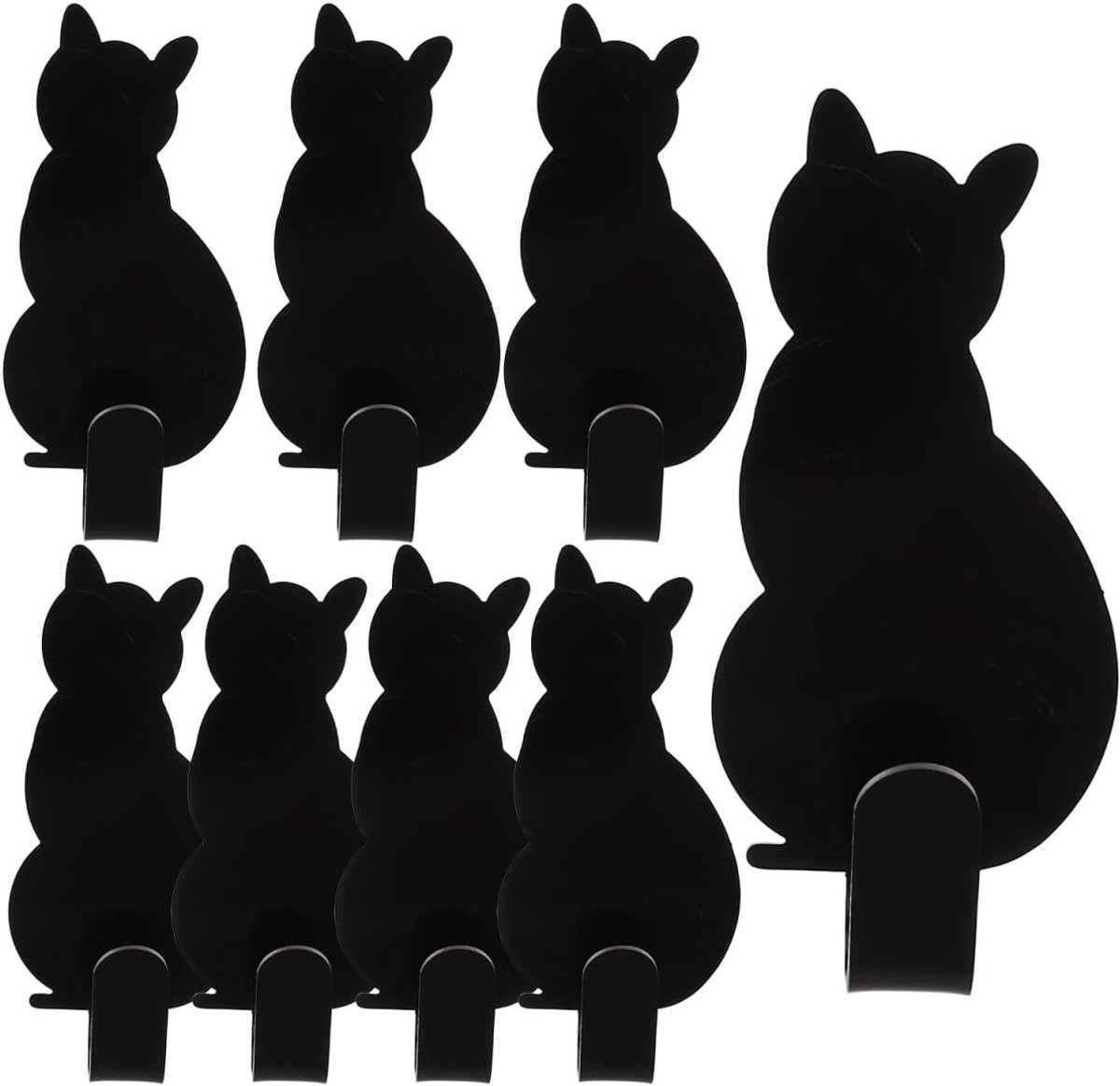 Angoily 8pcs Self Adhesive Hooks Wall Hooks Wall Holder Cat Shape Key Hat Cloak Clothes Towel Bathrobe Hook Cat Wall - ShopVlot