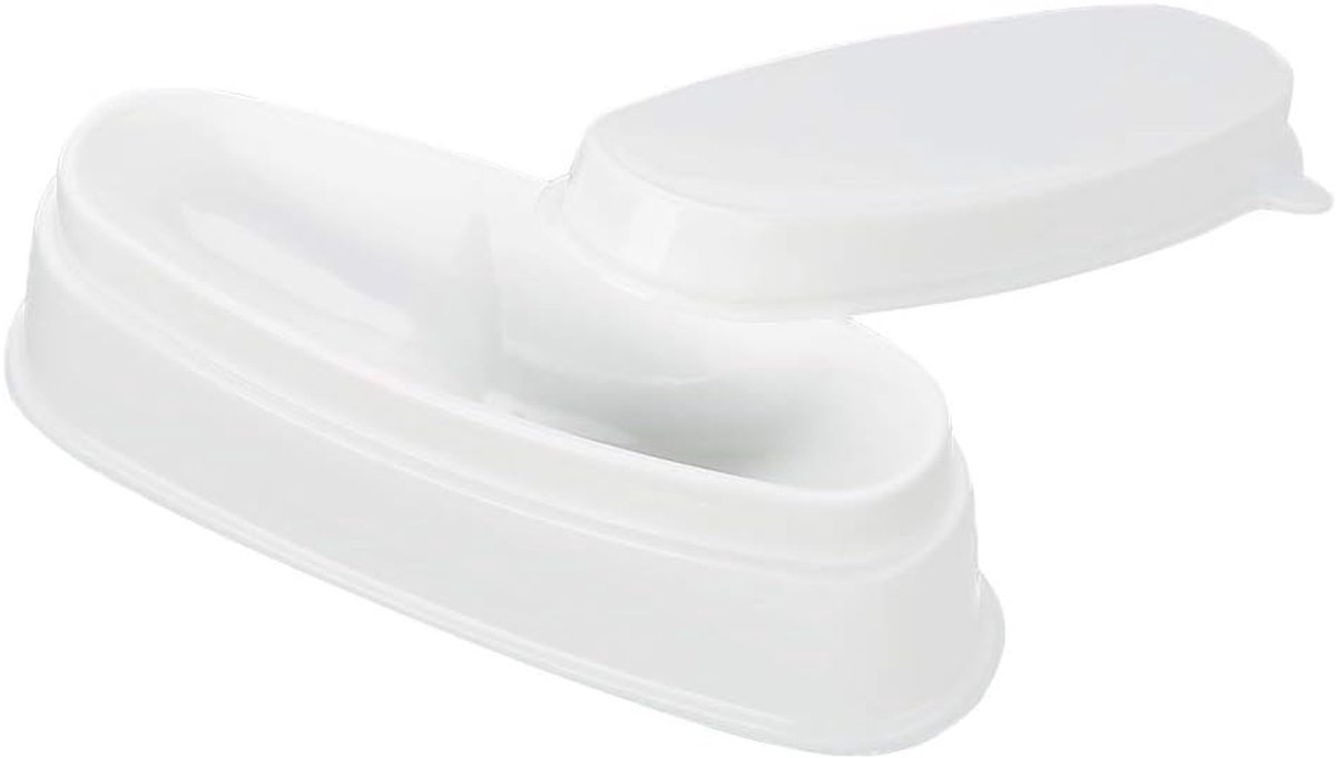 Nagelpoedercontainer manicurevorm - witte ABS materiaal - perfecte smile line - eenvoudig in gebruik - ShopVlot