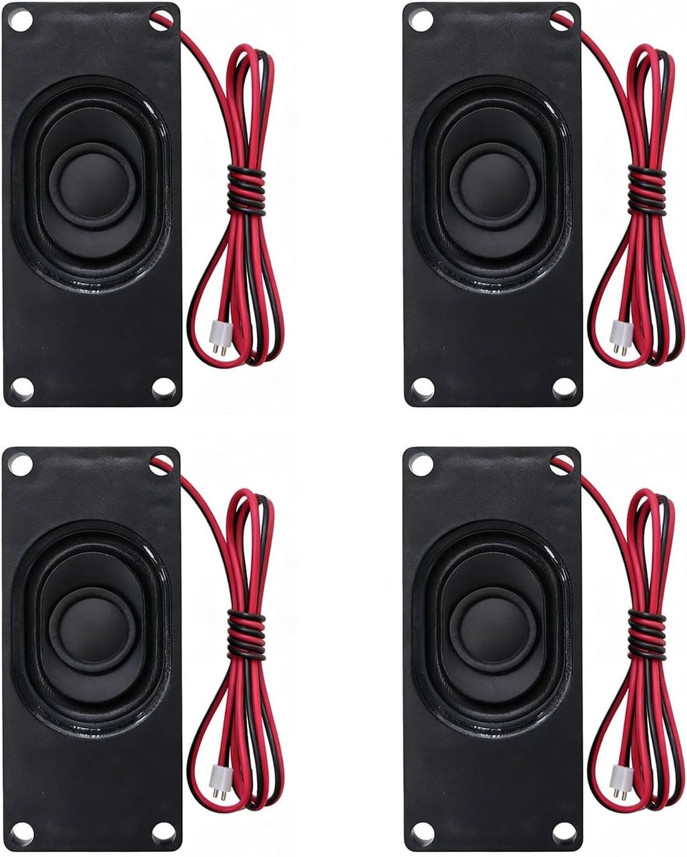 Miniatuur Speakers 8 Ohm 3W met JST-PH2.0 2-Pin Interface voor Arduino, Raspberry Pi en Computers - Ideaal voor Elektronische Projecten en DIY Toepassingen
