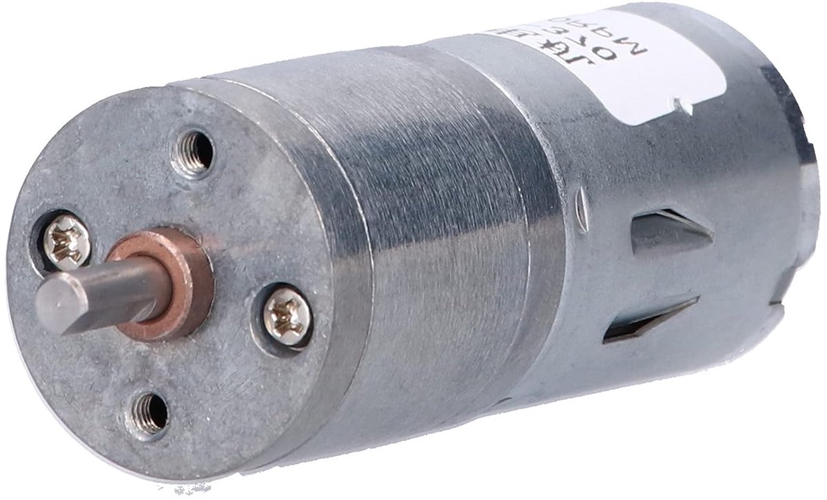 SnelShoppen - JGA25-370 DC12V Wormmotor 20 RPM met Elektrische Reductie, 25 mm Buiten Diameter, Hoog Koppel, Laag Geluid, Voor Kantoorautomatisering e