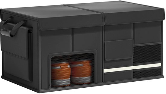 Lifero Kofferbak Opbergbox - Organizer Auto 60L - Opbergen - Bak Opruimen Auto's - Auto-organizer Zwart - Opbergvakken Opvouwbaar
