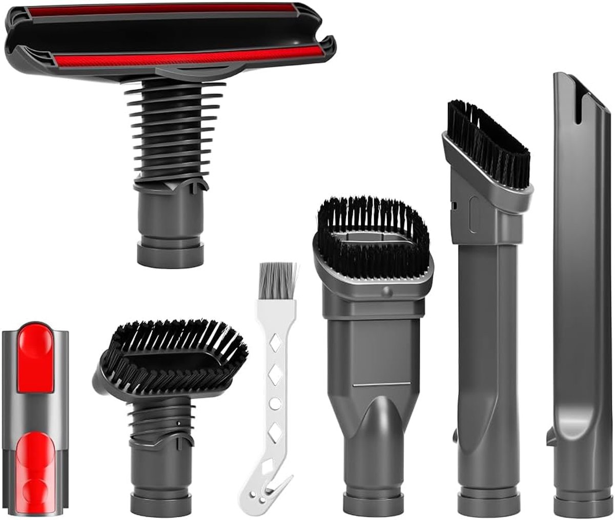 SnelShoppen - 7-delig Stofzuiger Accessoire Set, Stofzuiger Onderdelen en Spuitmonden Handstofzuiger Onderdelen Geschikt voor Diverse Stofzuigers, Sto