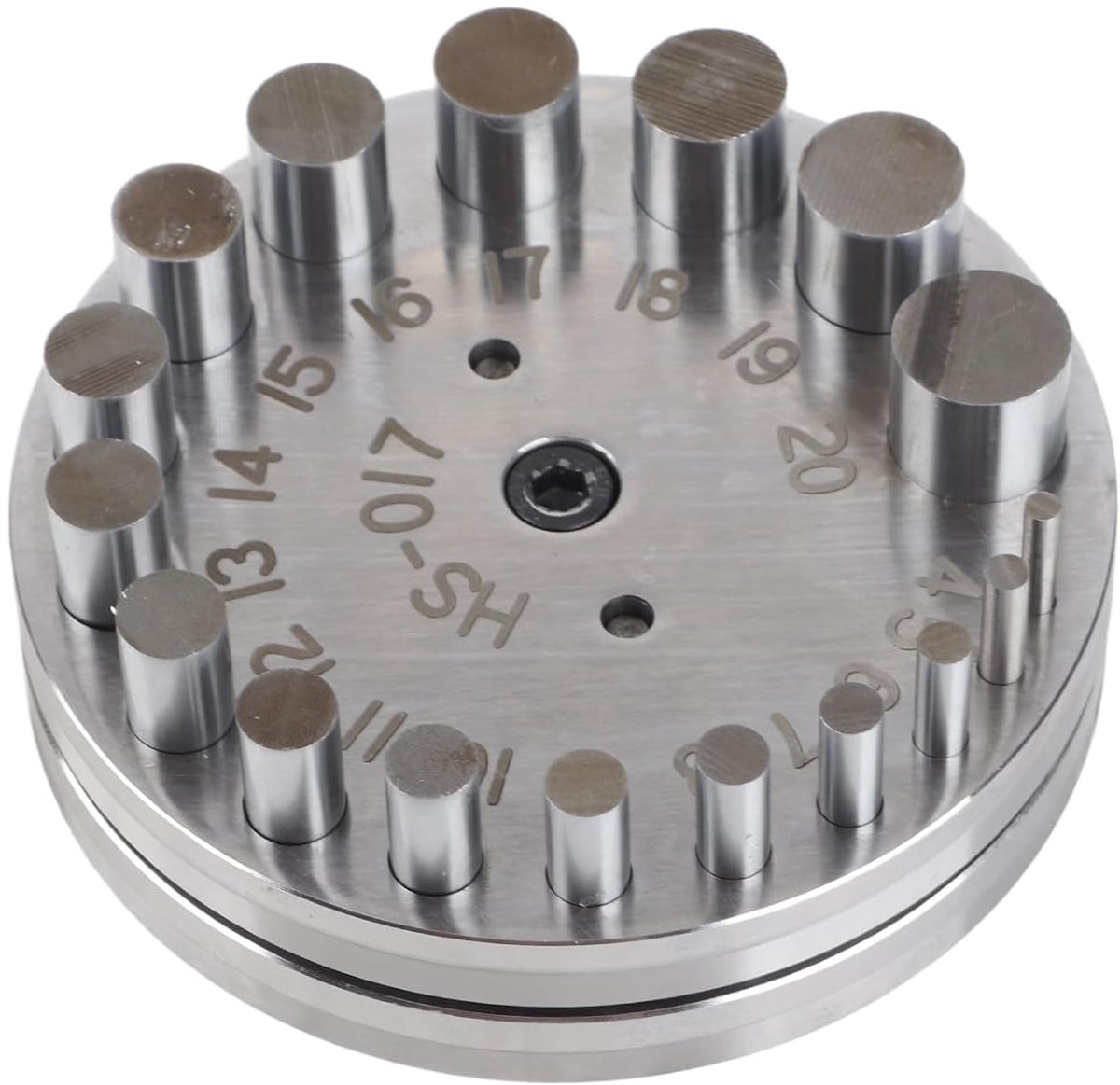 SnelShoppen - Steel Diamond Cutter Set met 17 Stansmessen, Rond Disc Cutter voor Sieraden Maken, Metaal, Leer, Papier, Munt, Ringen, Ideaal voor Ambac